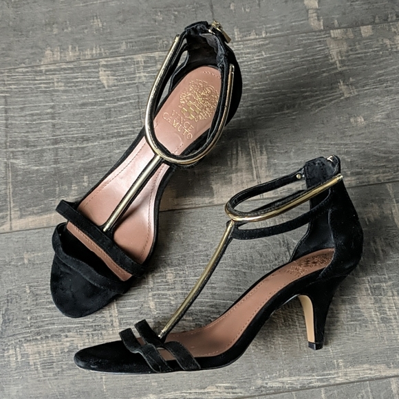 Vince Camuto Shoes - Vince Camuto Mitzy T-Strap Mid Heels Sandals